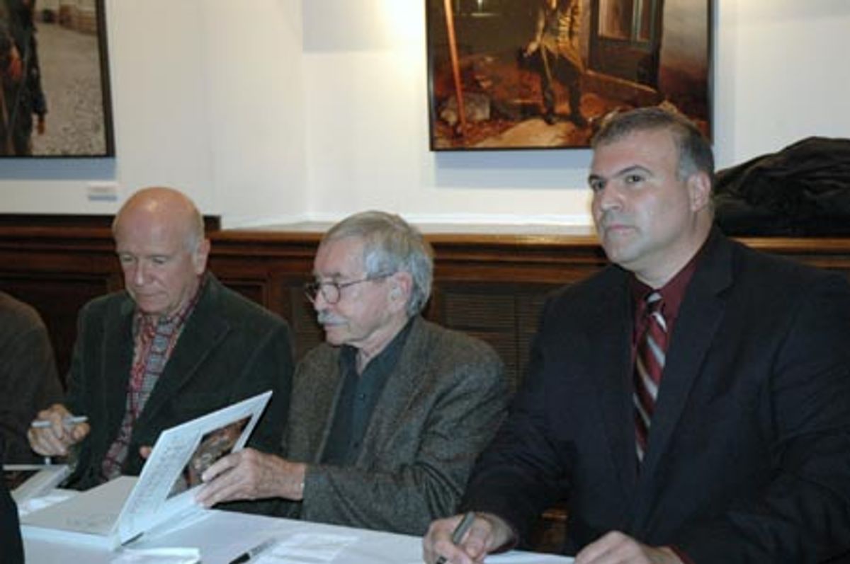 Terrence McNally, Edward Albee and Robert Viagas at 