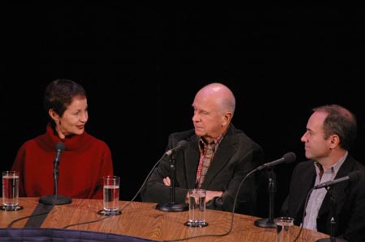 Lynn Ahrens, Terrence McNally and Stephen Flaherty at 