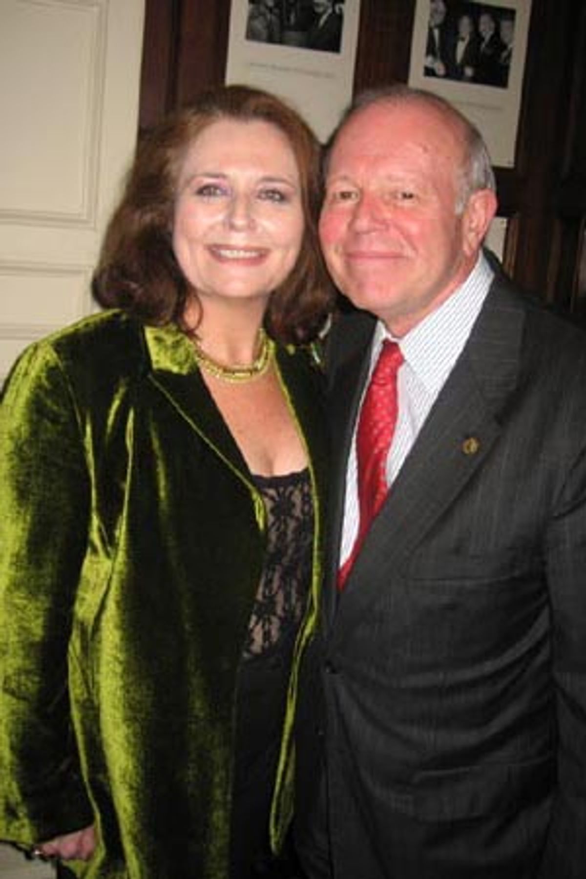 Randie Levine-Miller and Jean Pierre Trebot (President of the Friars Club) at 