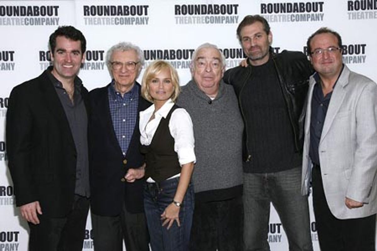 Brian D'Arcy James, Sheldon Harnick, Kristin Chenoweth, Jerry Bock, Marc Kudisch and Gary Griffin at 