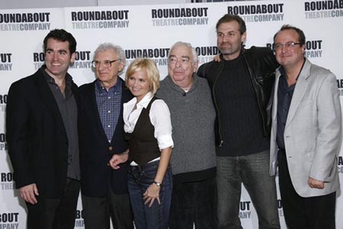 Brian D'Arcy James, Sheldon Harnick, Kristin Chenoweth, Jerry Bock, Marc Kudisch and Gary Griffin at 