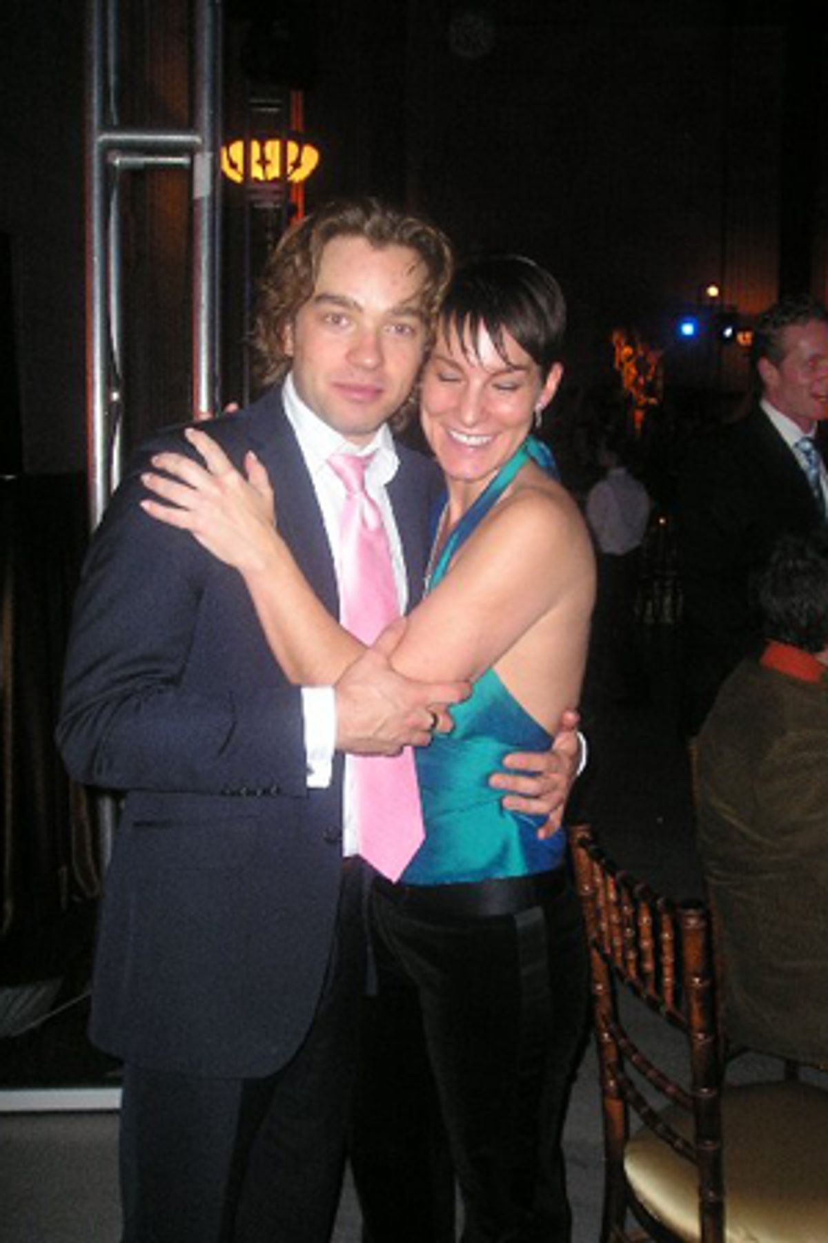 Hadley Fraser and associate director Tara Young at 