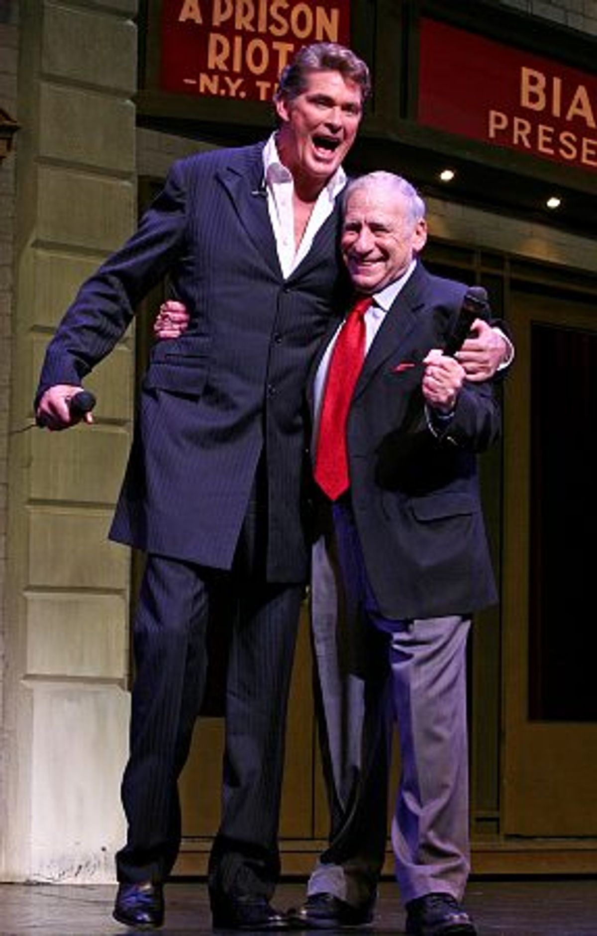 David Hasselhoff and Mel Brooks at 