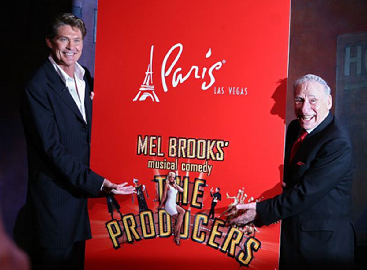 David Hasselhoff and Mel Brooks at 