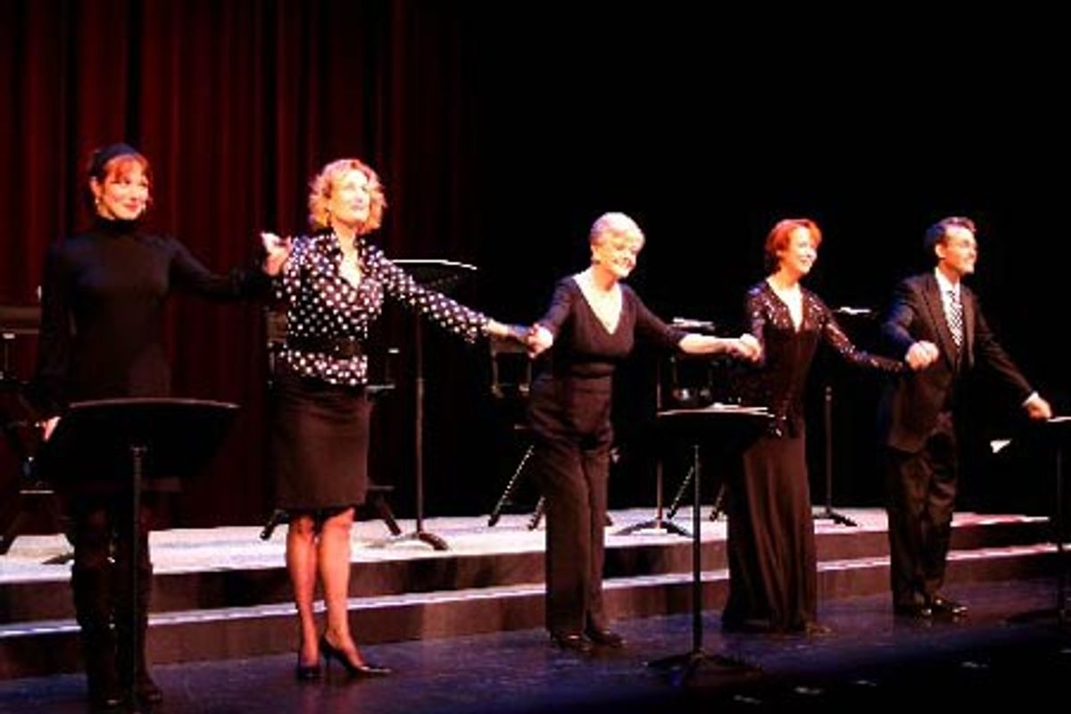 Lynn Collins, Lisa Banes, Angela Lansbury, Harriet Harris and Boyd Gaines receive a standing ovation at 