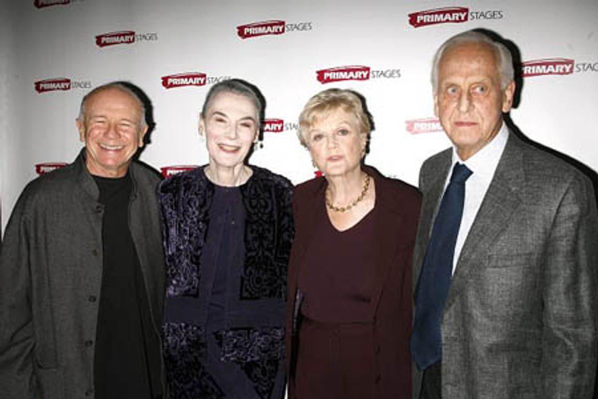 Terrence McNally, Marian Seldes, Angela Lansbury, and Michael Blakemore at 