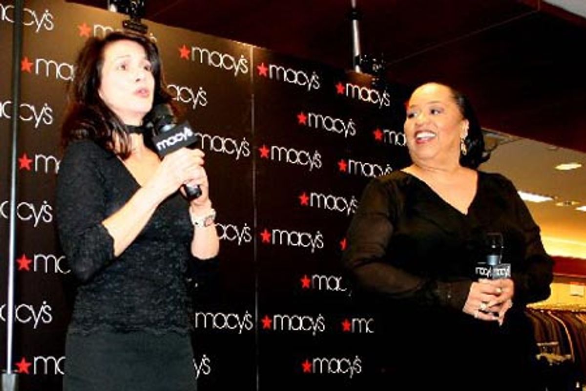Donna Marie Asbury and Roz Ryan on the Macy's stage at 