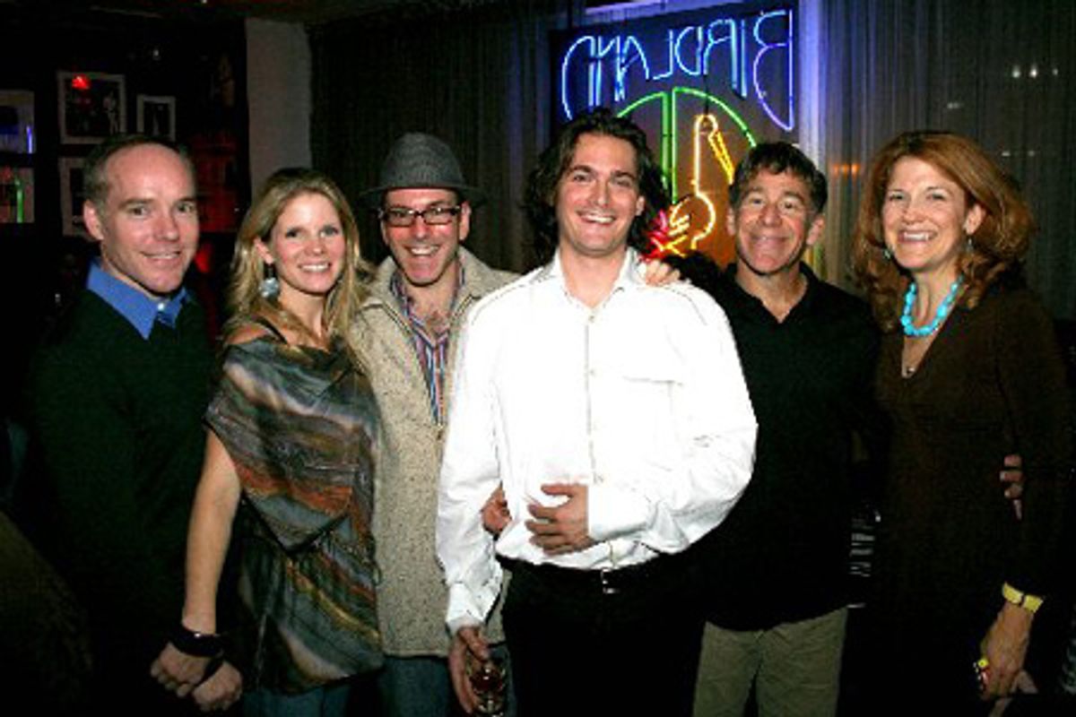 Michael Winther, Kelli O'Hara, Ricky Ian Gordon, Peter Sachon, Stephen Schwartz and Victoria Clark at 