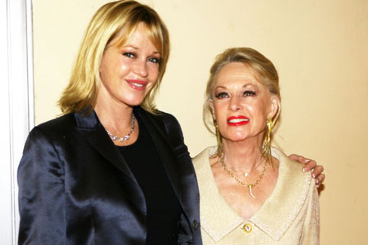 Melanie Griffith and mother Tippi Hedren at 