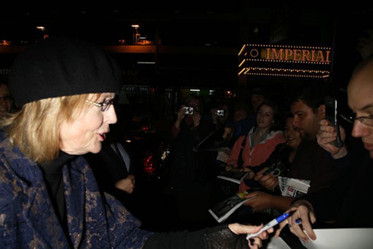 Diane Keaton and fans at 