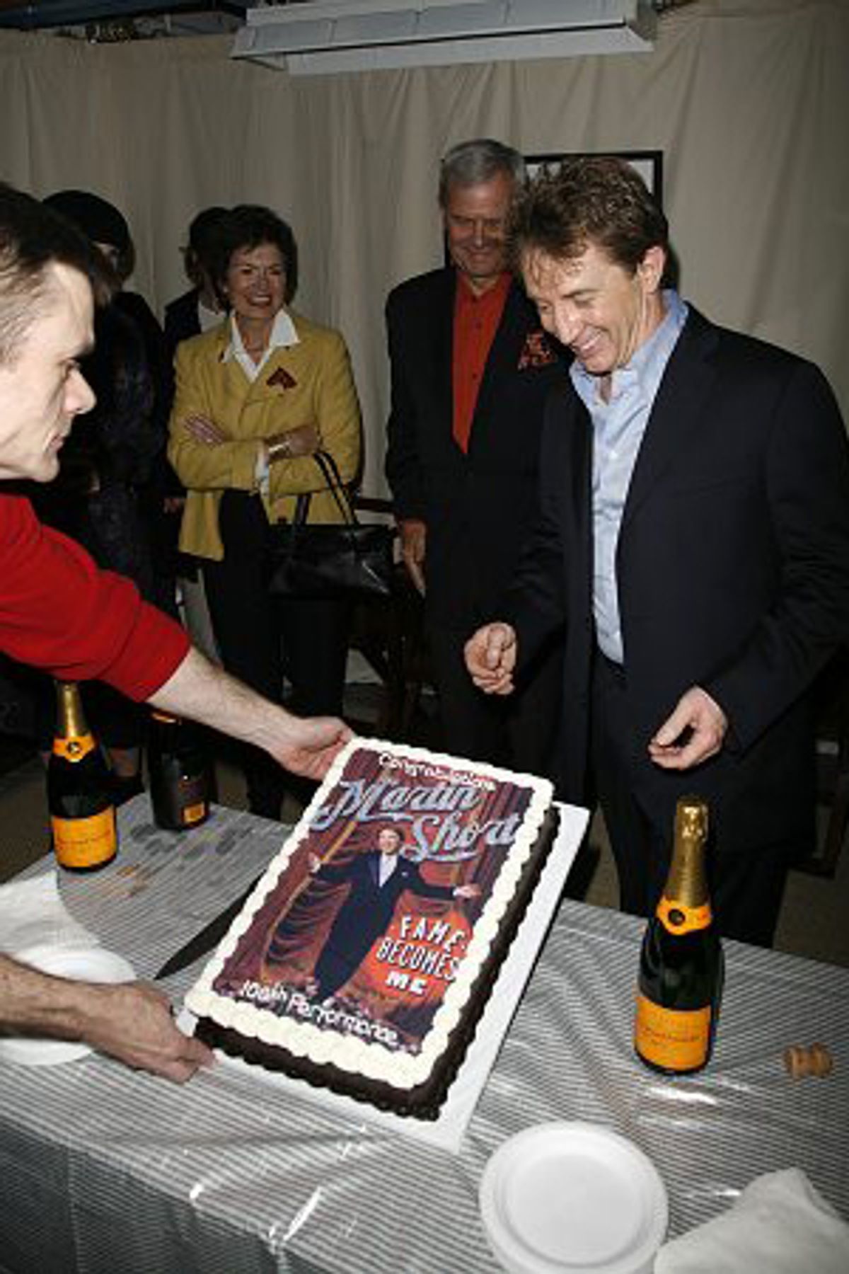Martin Short with Fame Becomes Me cake at 