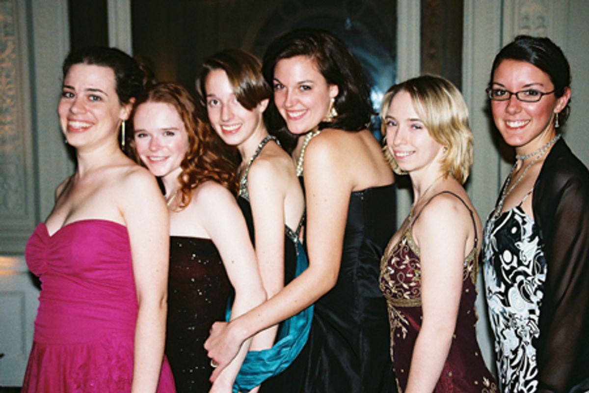 Meg Keene (NYMF, Operations Manager), Bonnie McLaughlin (NYMF, Marketing Manager), Sarah Ellis (NYMF, Gala Intern), Leslie Waters (NYMF, Gala Intern), Lauren Page Burner (NYMF, Gala Intern) and Jacqui Kaiser (NYMF, Gala Intern) at 