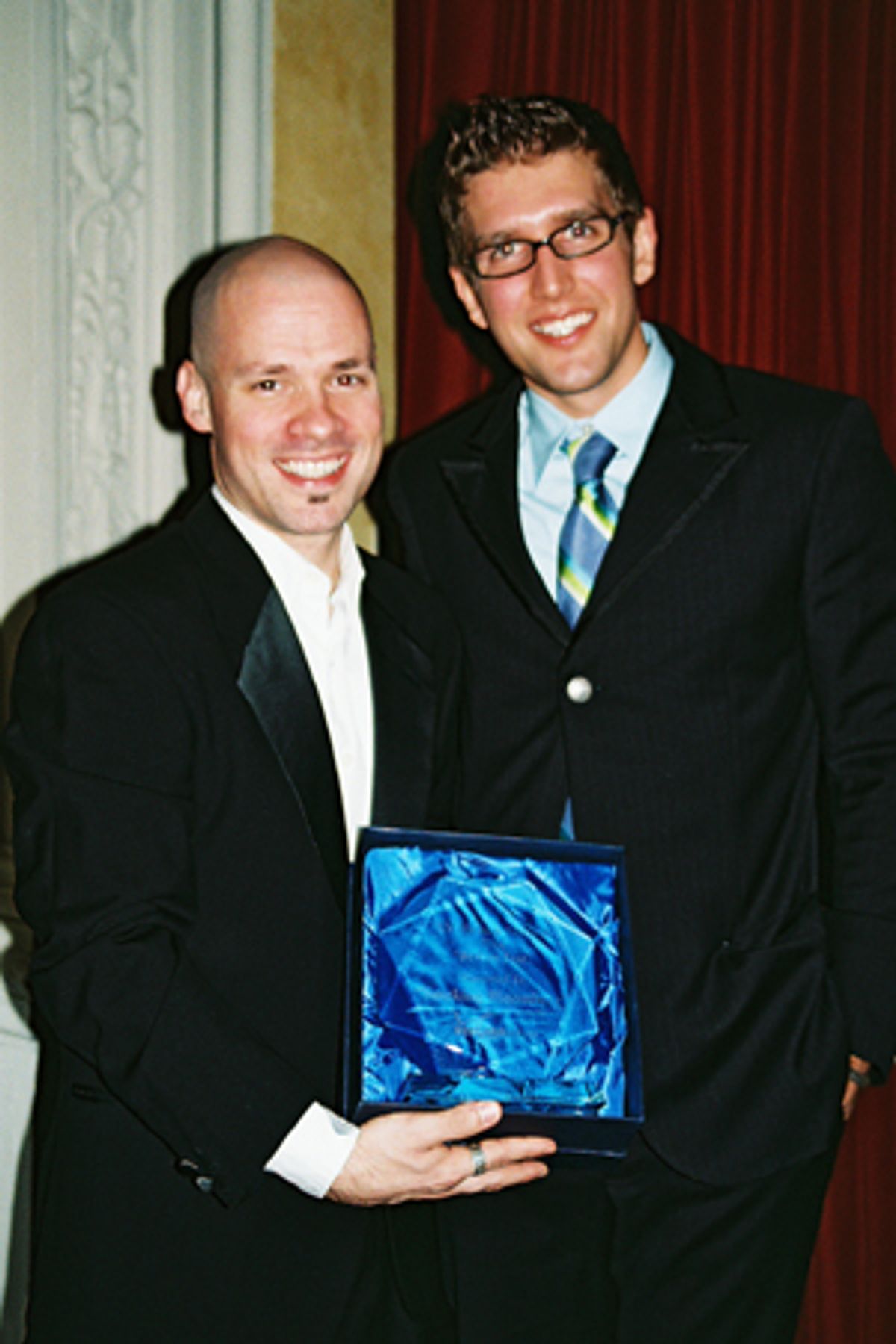 Francis Kelly (Verizon â€"Best of the Festâ€ Audience Prize for Smoking Bloomberg) and Matt Pyra (Verizon)   at 