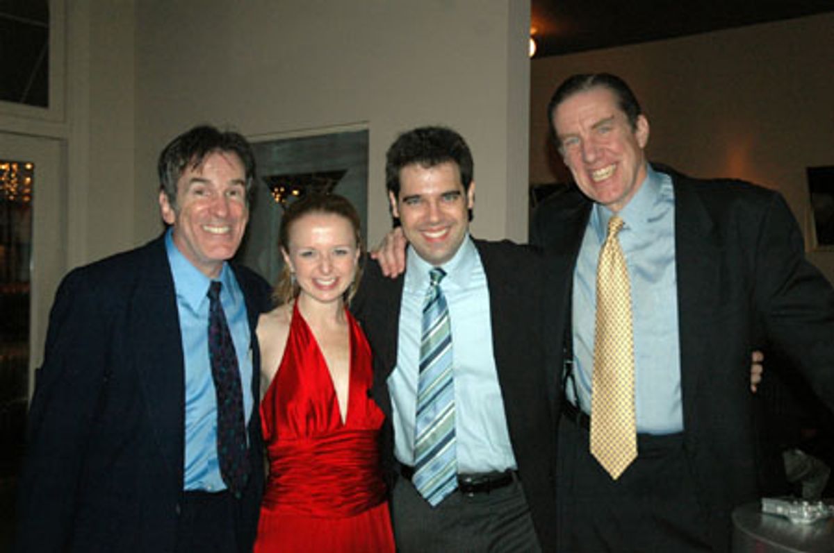 James Brennan, Catherine Brunell, party guest and Nick Wyman at 