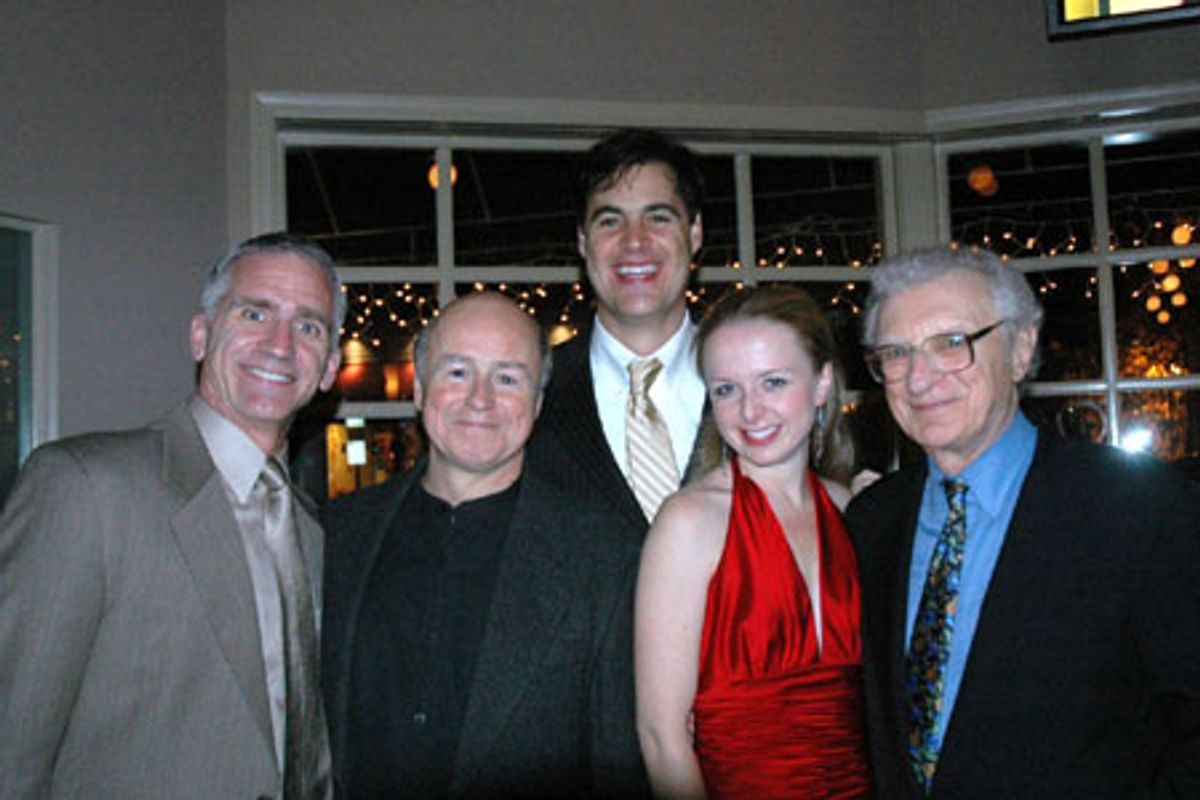 Mark Hoebee, Jeff Brooks, James Clow, Catherine Brunell and Sheldon Harnick at 