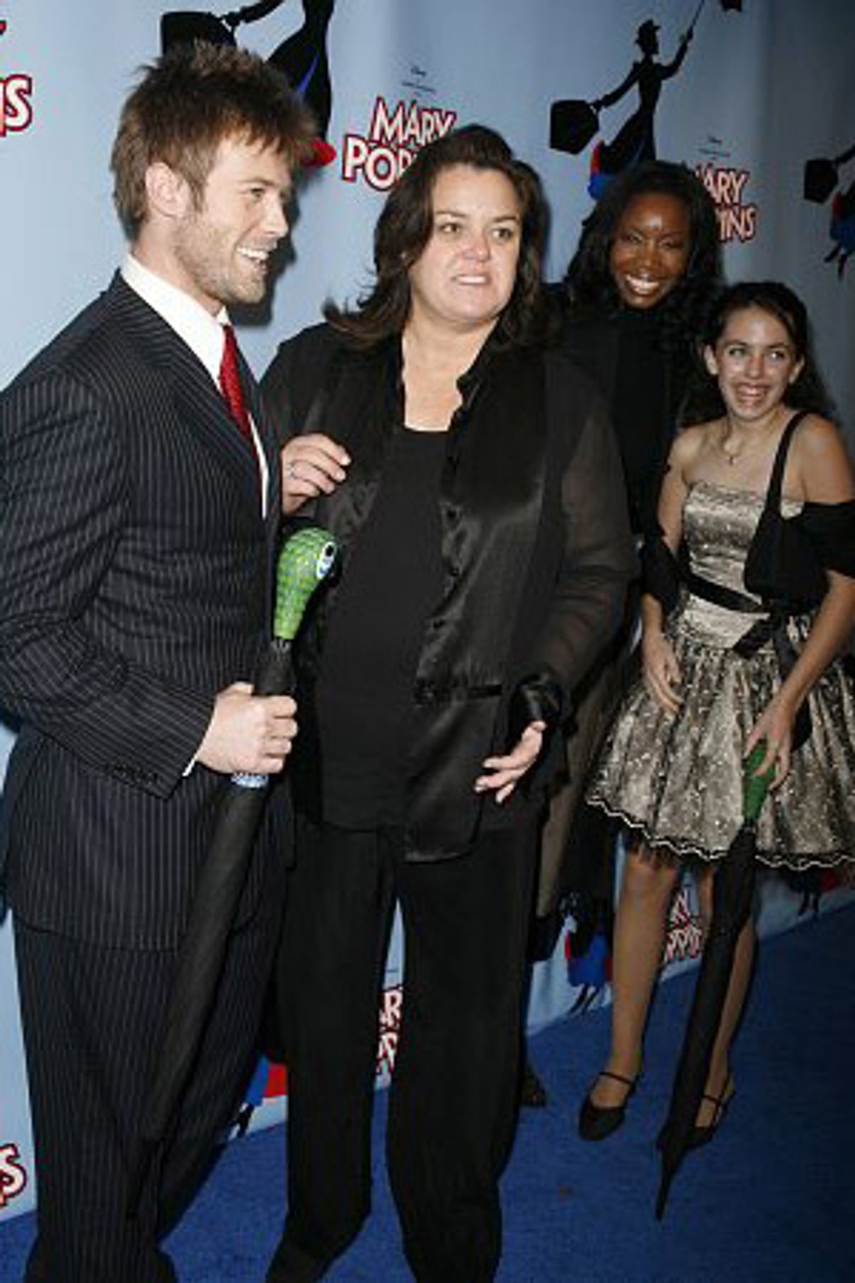 Jacob Young, Rosie O'Donnell and Heather Headley at 