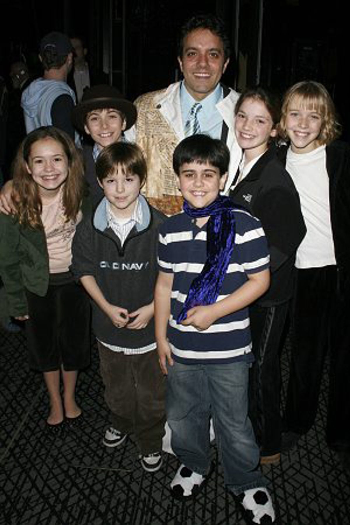 Rommy Sandhu and young Mary Poppins cast members at 