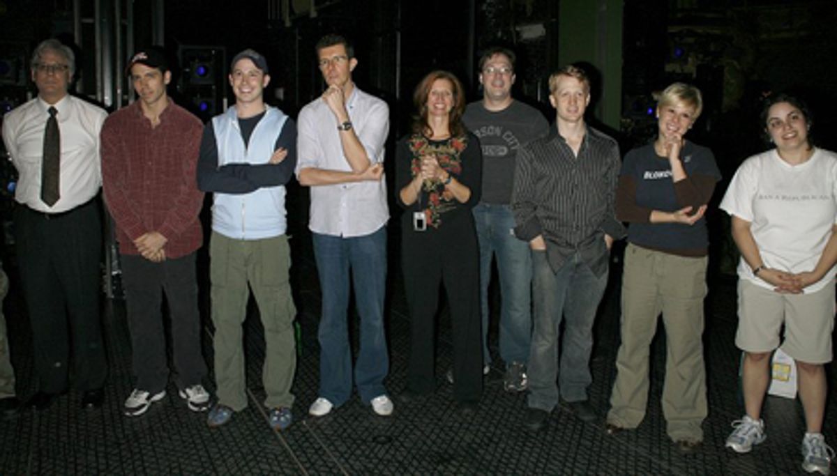 Gavin Lee and Mary Poppins cast members at 