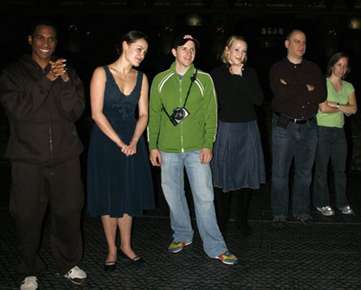 Ashley Brown and Mary Poppins cast members at 