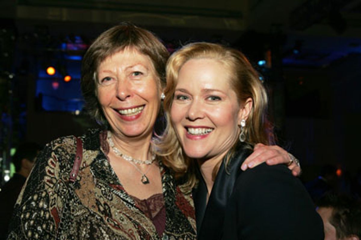 Wig designer Angela Cobbin and Rebecca Luker at 