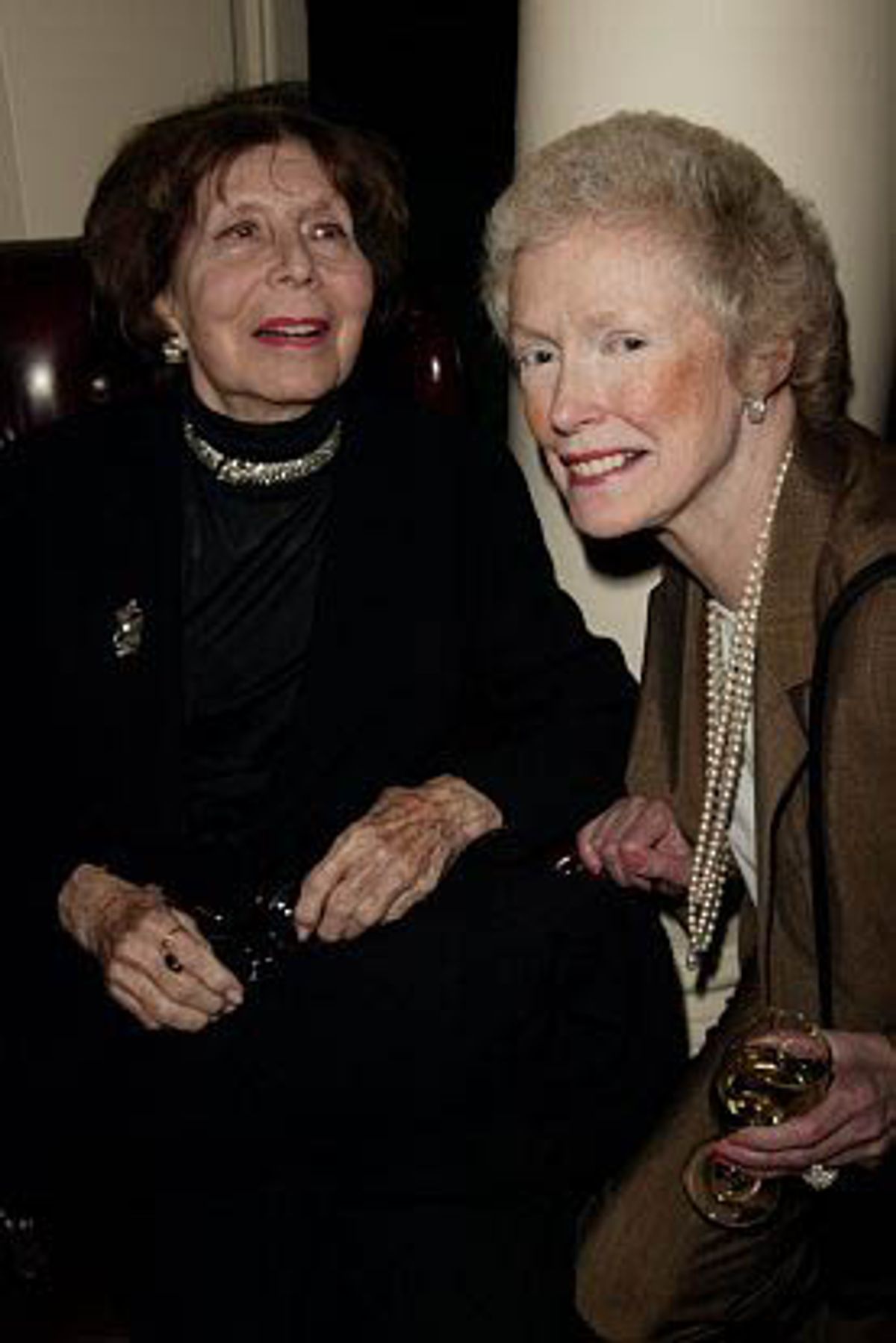 Betty Comden and Margaret Styne at the Players Club at 