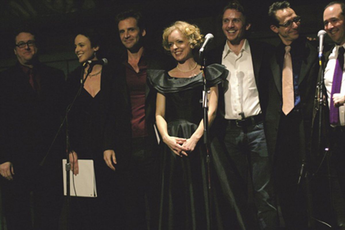 Robert L. Freedman, Melissa Errico, Malcolm Gets, Nancy Anderson, Jason Danieley, Price Waldman and Steven Lutvak at 