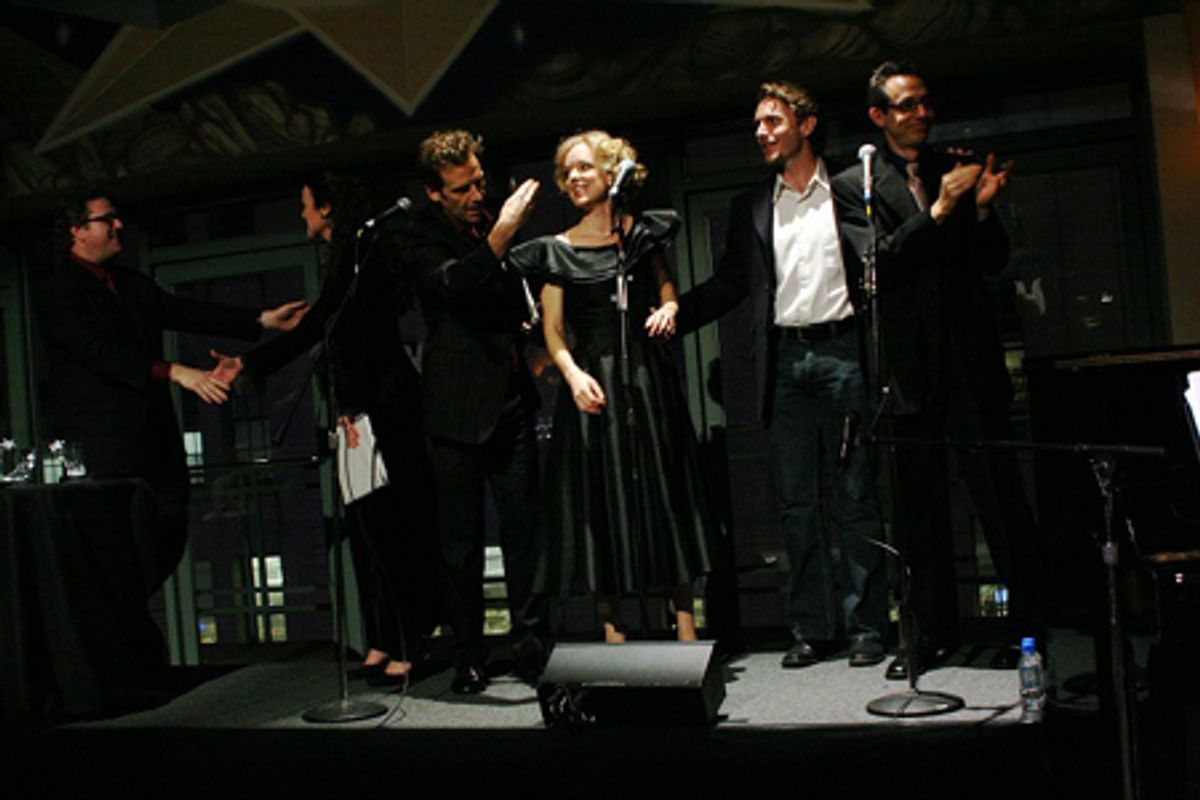 Robert L. Freedman, Melissa Errico, Malcolm Gets, Nancy Anderson, Jason Danieley, and Price Waldman at 