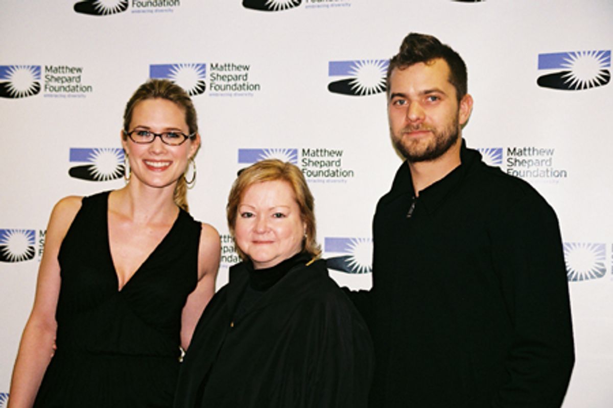 Stephanie March, Judy Shepard (Matthew Shepard Foundation, Executive Director) and Joshua Jackson at 