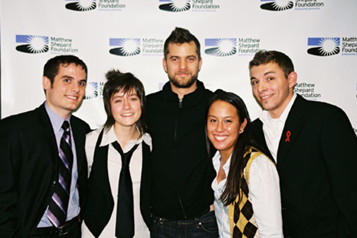 oshua Jackson with the Youth Advisory Council: Matt Oertli, Ellen Adams, Jennifer Wolhner and Ryan Olson at 