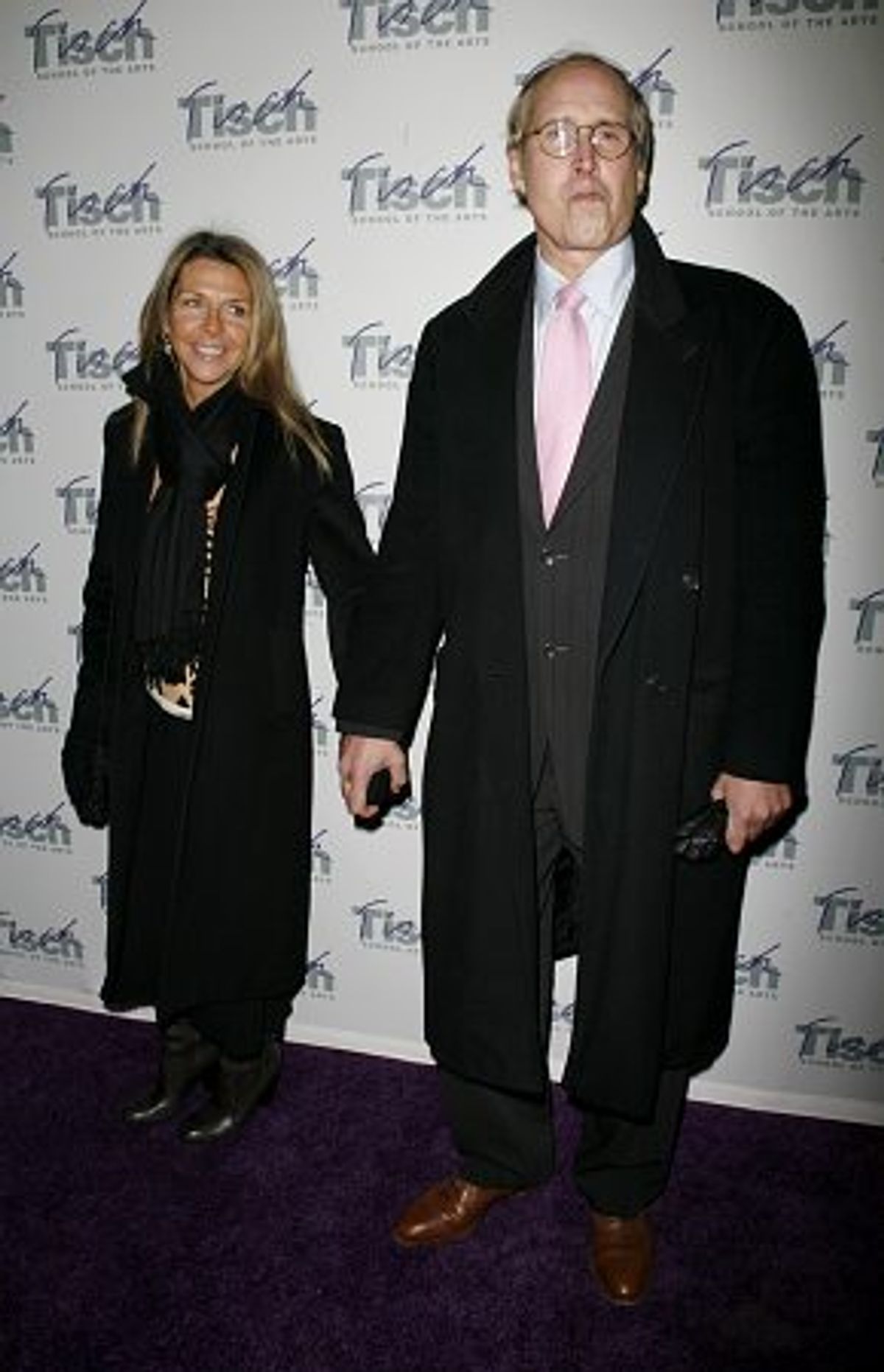Chevy Chase and wife at 
