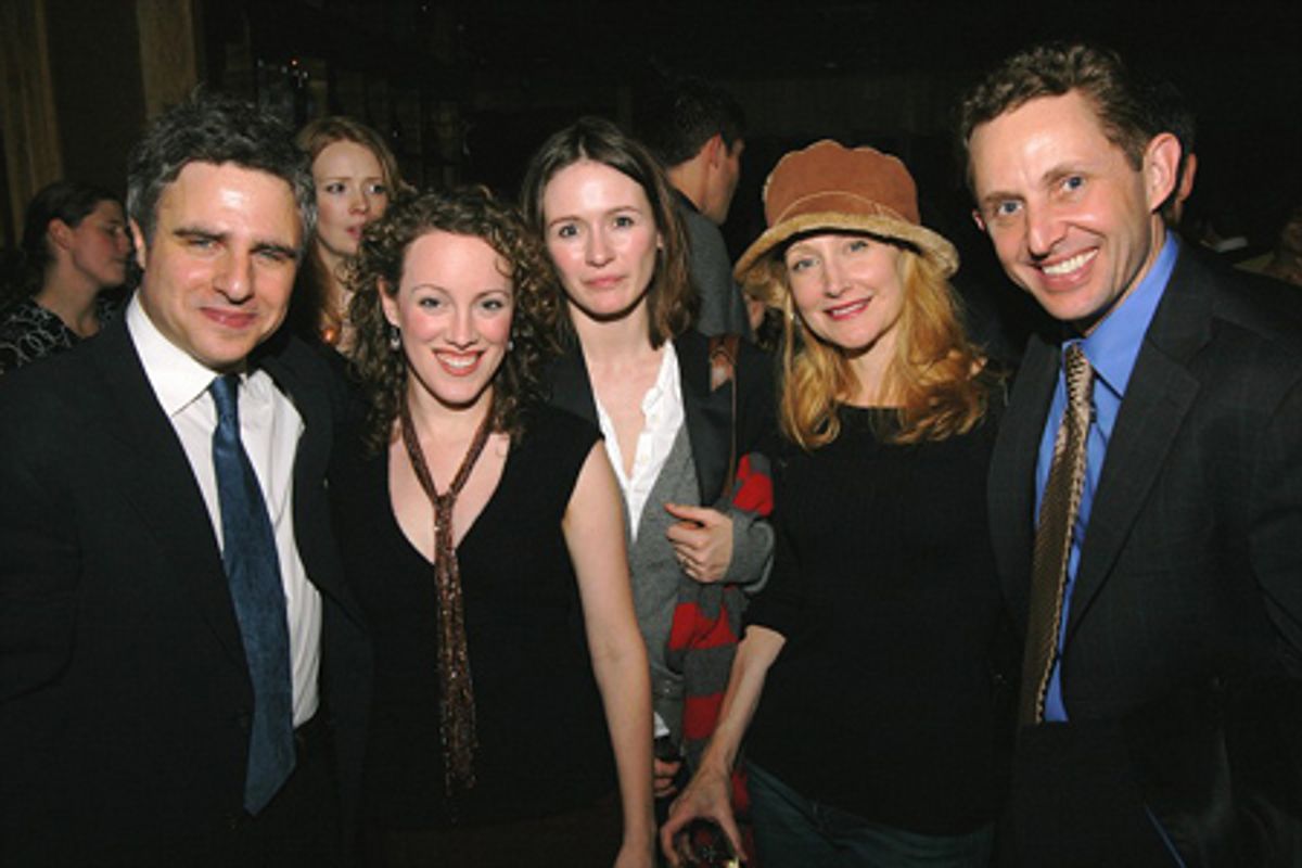 Neil Pepe (Artistic Director), Samantha Soule, Emily Mortimer, Patricia Clarkson, and Todd Weeks at 