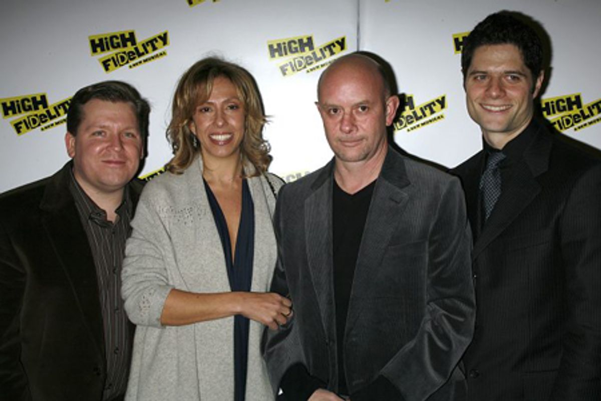 The creative team: David Lindsay-Abaire, Amanda Green, Nick Hornby and Tom Kitt at 