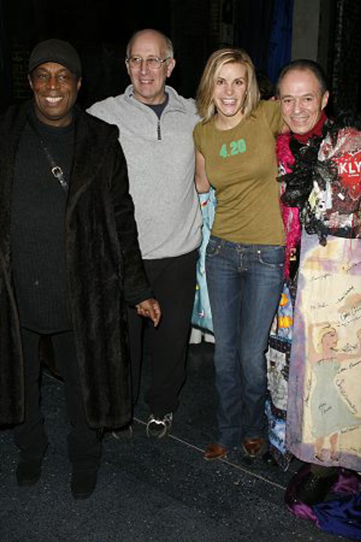 Past Gypsy Robe Winners Pi Douglass, Bill Nabel and James Dybas with Jenn Colella at 