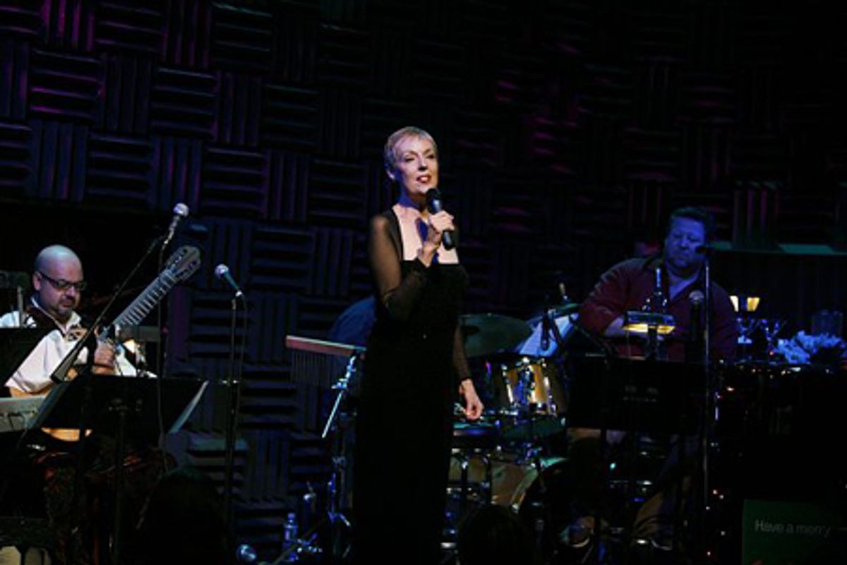 Mary Cleere Haran sang 'No Love, No Nothin'' and
'What Are You Doing New Year's Eve?' at 