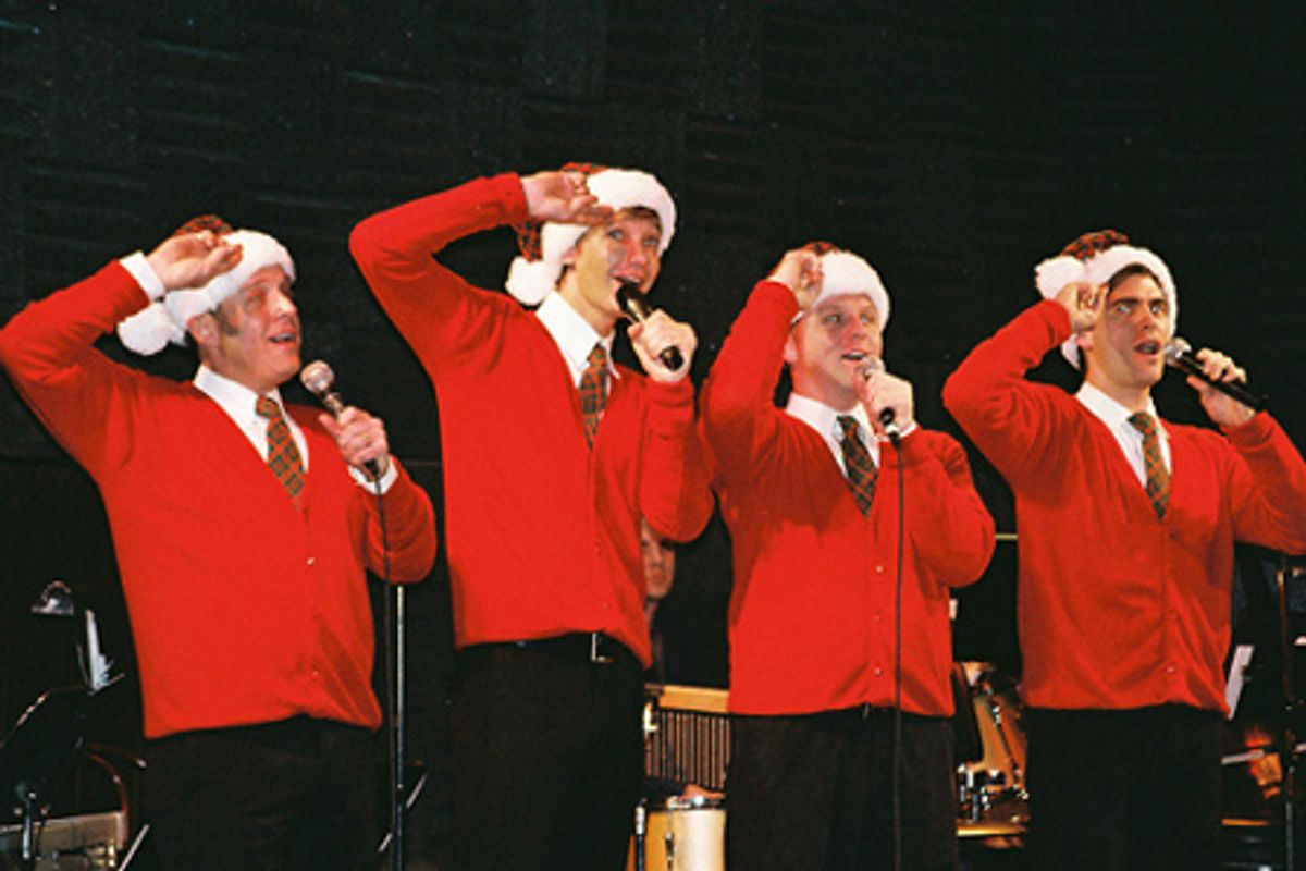 Forever Plaid (Scot Fedderly, Rodney Peck, Robert Randle and Christopher Youngsman)
wishing Plaid Tidings to all - 'Have Yourself a Merry Little Christmas' at 