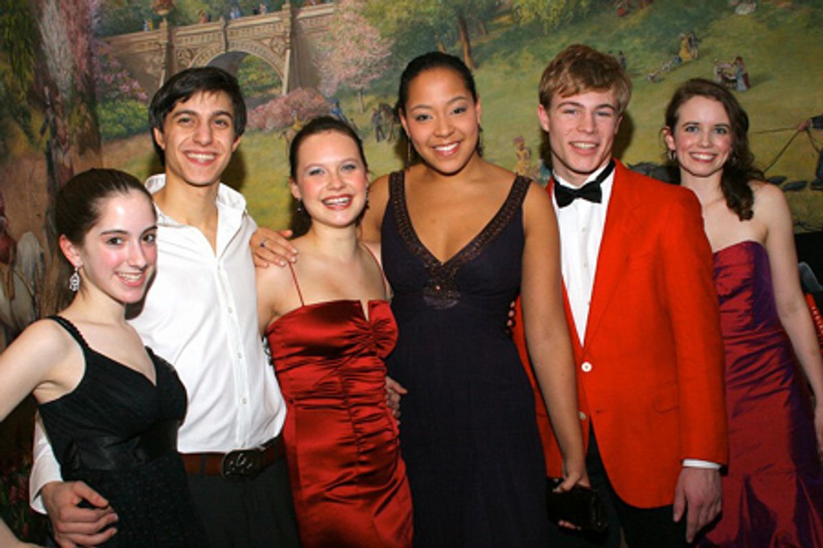 Remy Zaken, Gideon Glick, Lauren Pritchard, Lilli Cooper, Jonathan B. Wright and Phoebe Strole at 