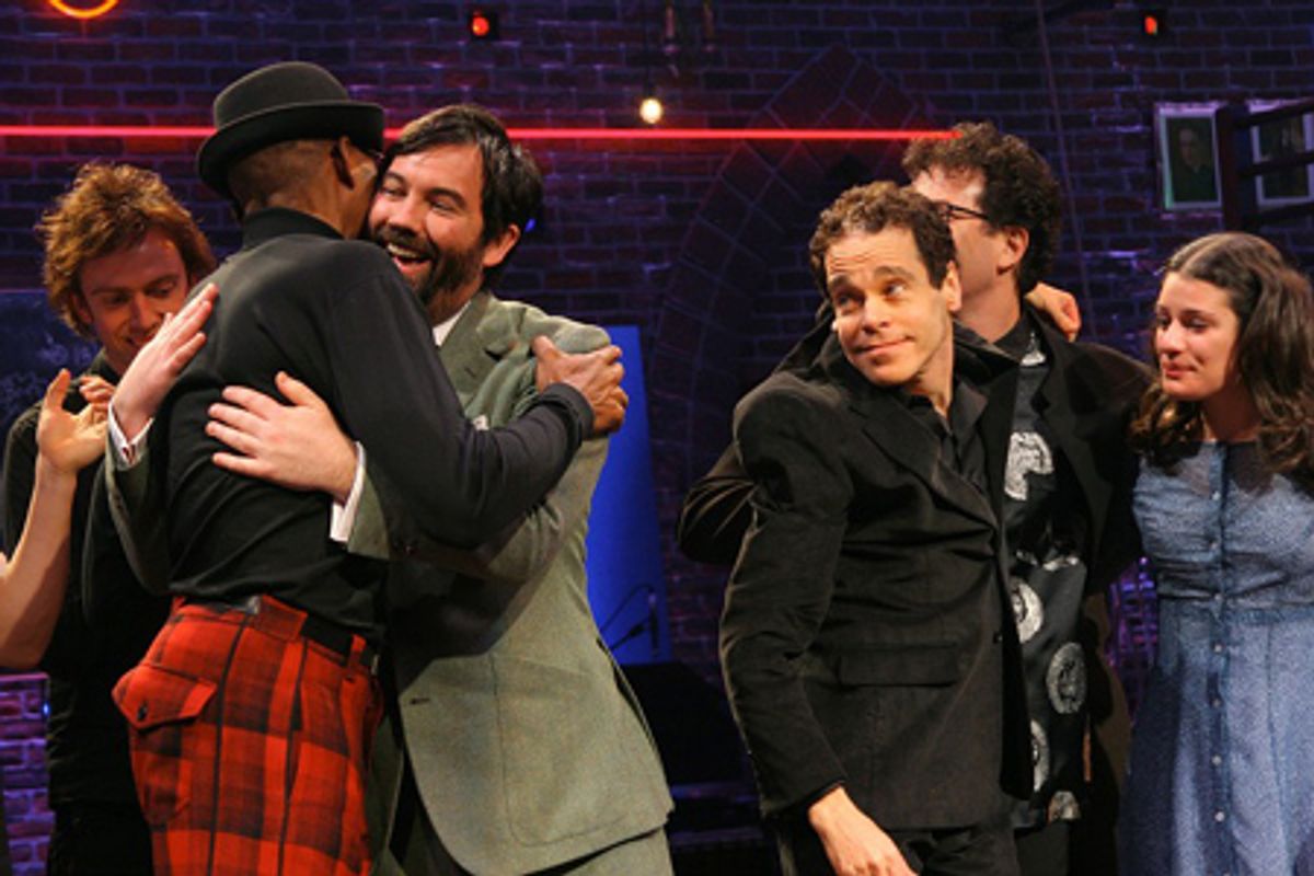 Bill T. Jones, Duncan Sheik, Steven Sater, Michael Mayer, and Lea Michele at 