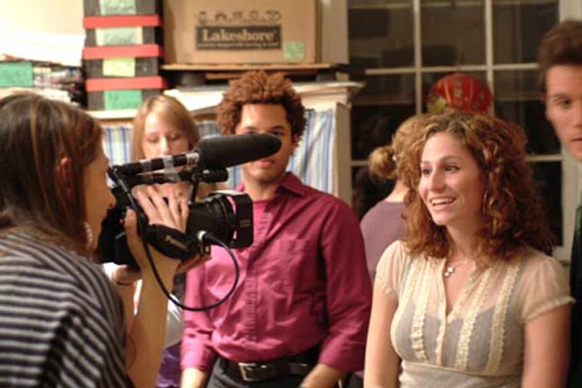 Sari Poll (CAP 21 graduate) interviewed backstage at After the Storm Benefit