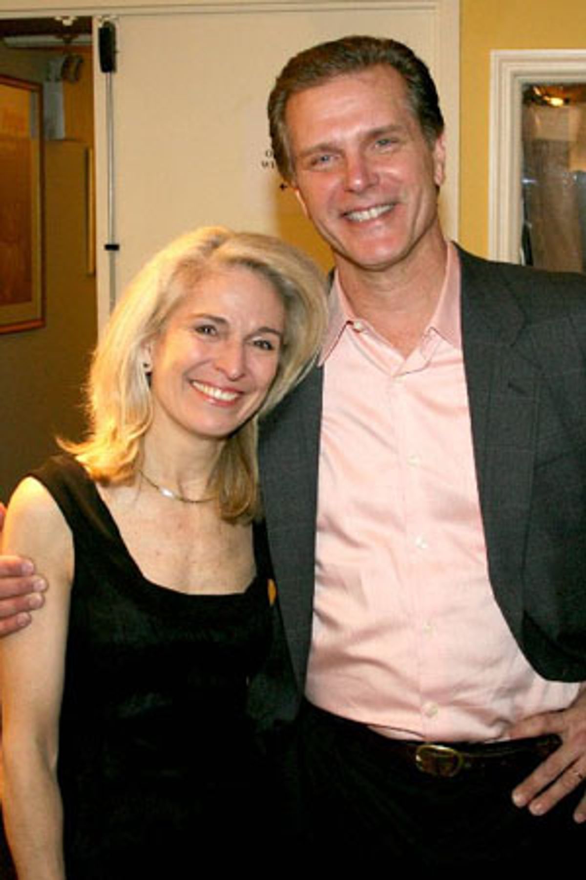 Catherine Russell, who has starred in 7,996 performances of A Perfect Crime, with co-star Richard Shoberg at 