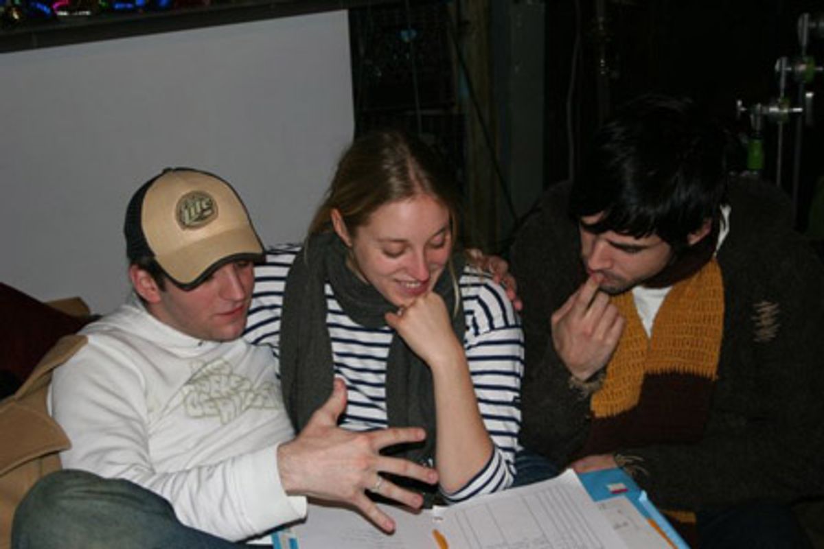 Ryan J. Davis, Ashley Hudson (script supervisor) and Joe Murray (production designer) at 