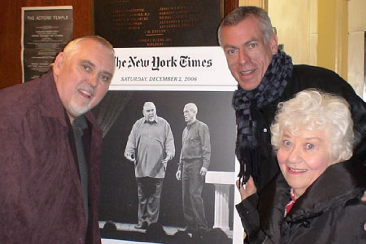 Jim Brochu, Steve Schalchlin, and Charlotte Rae at 