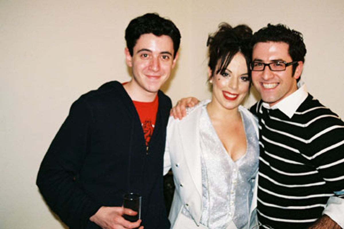 Aaron Mark (Associate Director/Producer), Leslie Kritzer and Ben Rimalower at 