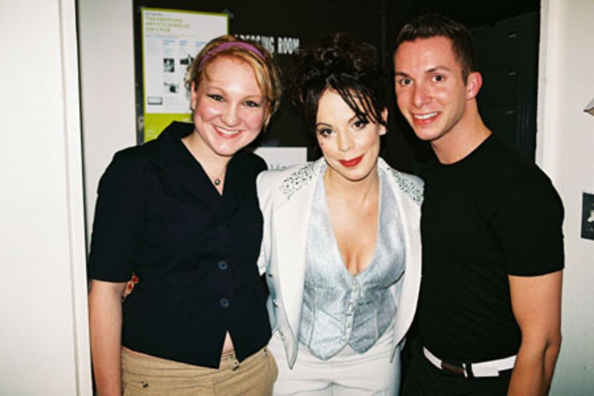 Leslie Kritzer with her assistant Stacey Grabowski and David Hyland (Hair & Make-up) at 