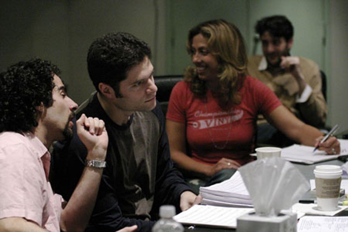 Alex Lacamoire, Tom Kitt, Amanda Green and Noah Cornman at 