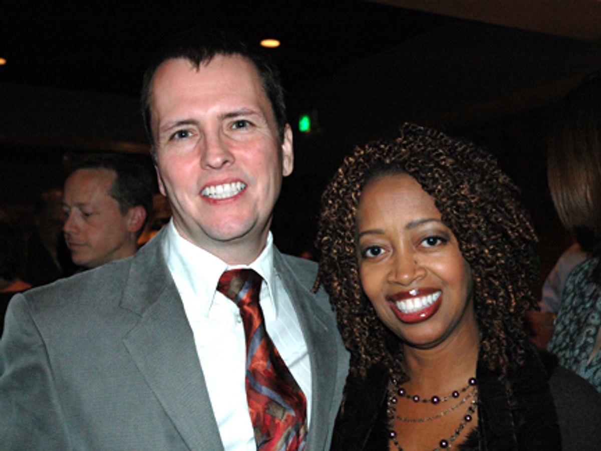 Playwright Brian Williams and actress Jennifer Leigh Warren at 