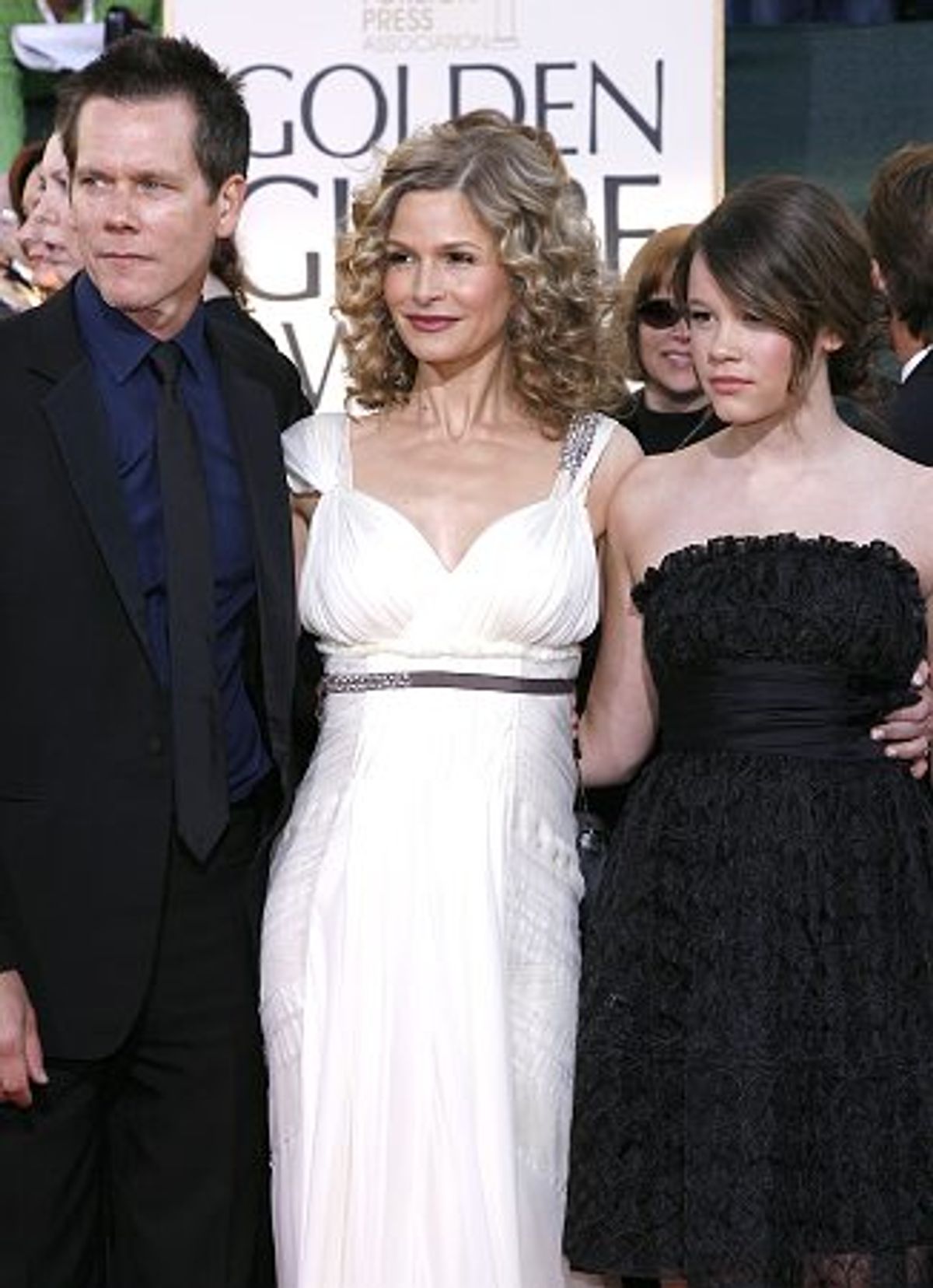 Kevin Bacon, Kyra Sedgwick and daughter at 