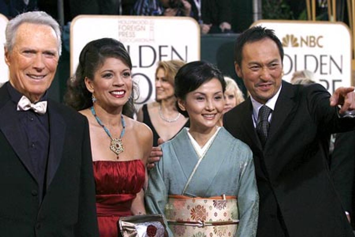 Clint Eastwood and wife with Kaho Minamiat and Ken Watanabe at 
