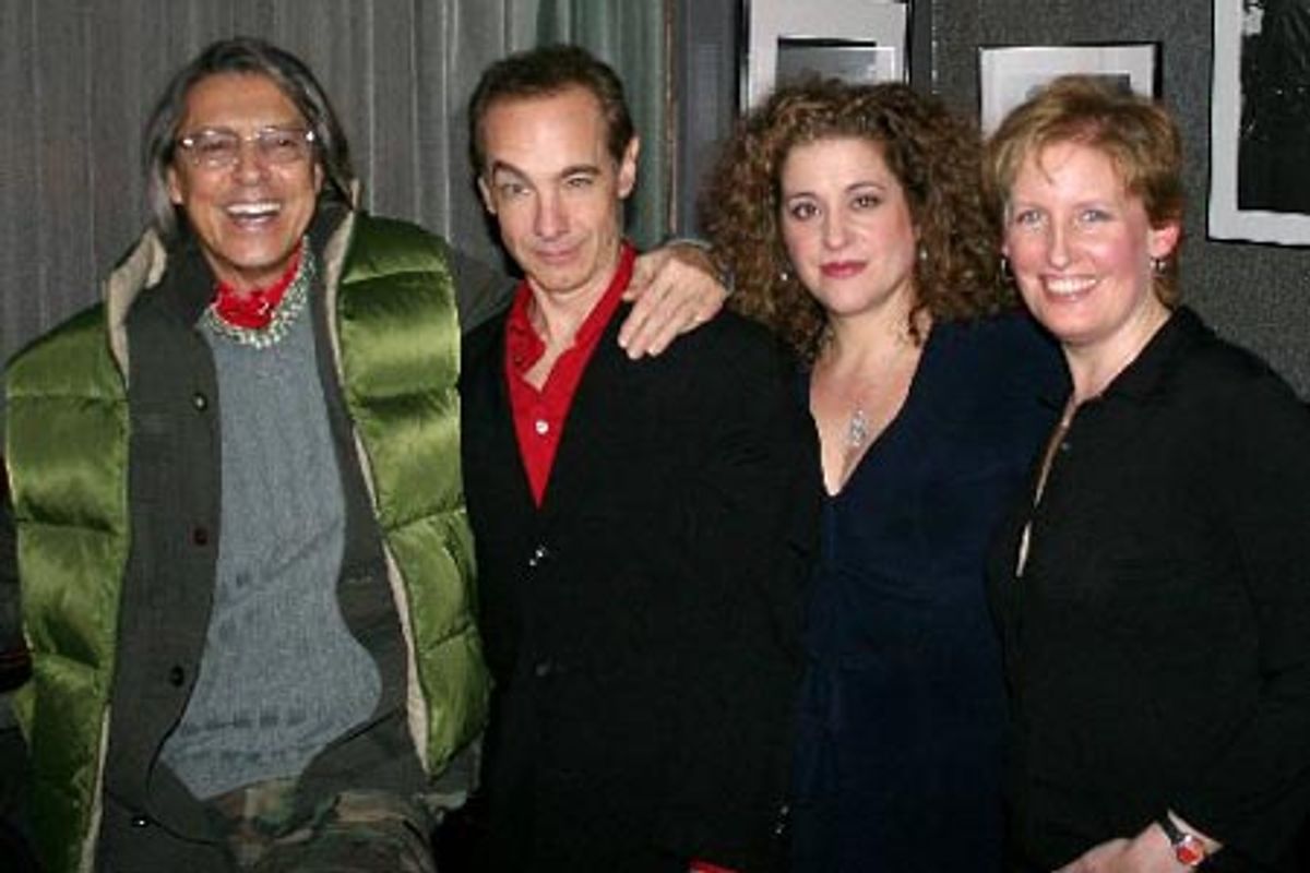 Tommy Tune, Jason Graae, Mary Testa and Liz Callaway after the show at 