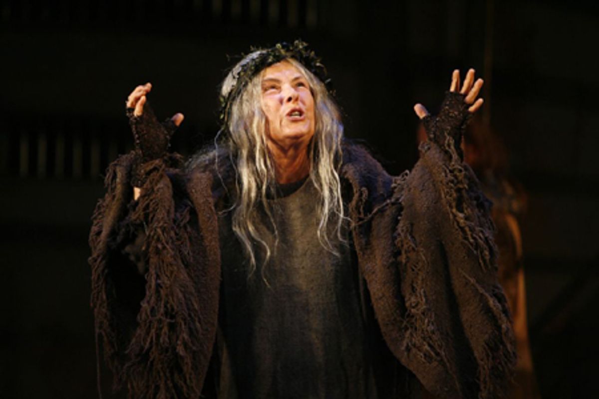 Tana Hicken as Queen Margaret at Payton-Wright & Davies  in D.C. 'Richard III'