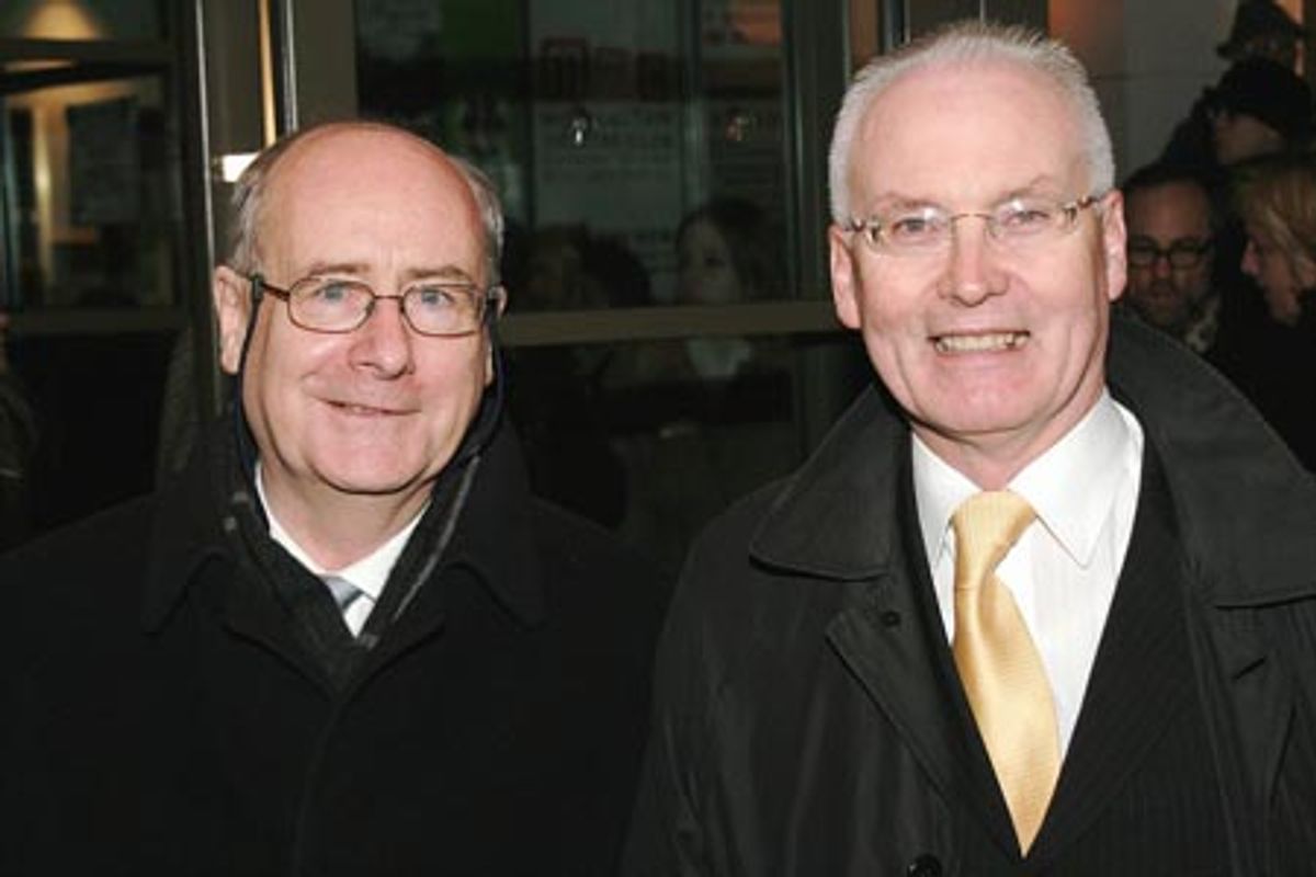 Noel Fahey (Ambassador of Ireland) and Tim O'Connor (Consul General of Ireland) at Translations Opening Night